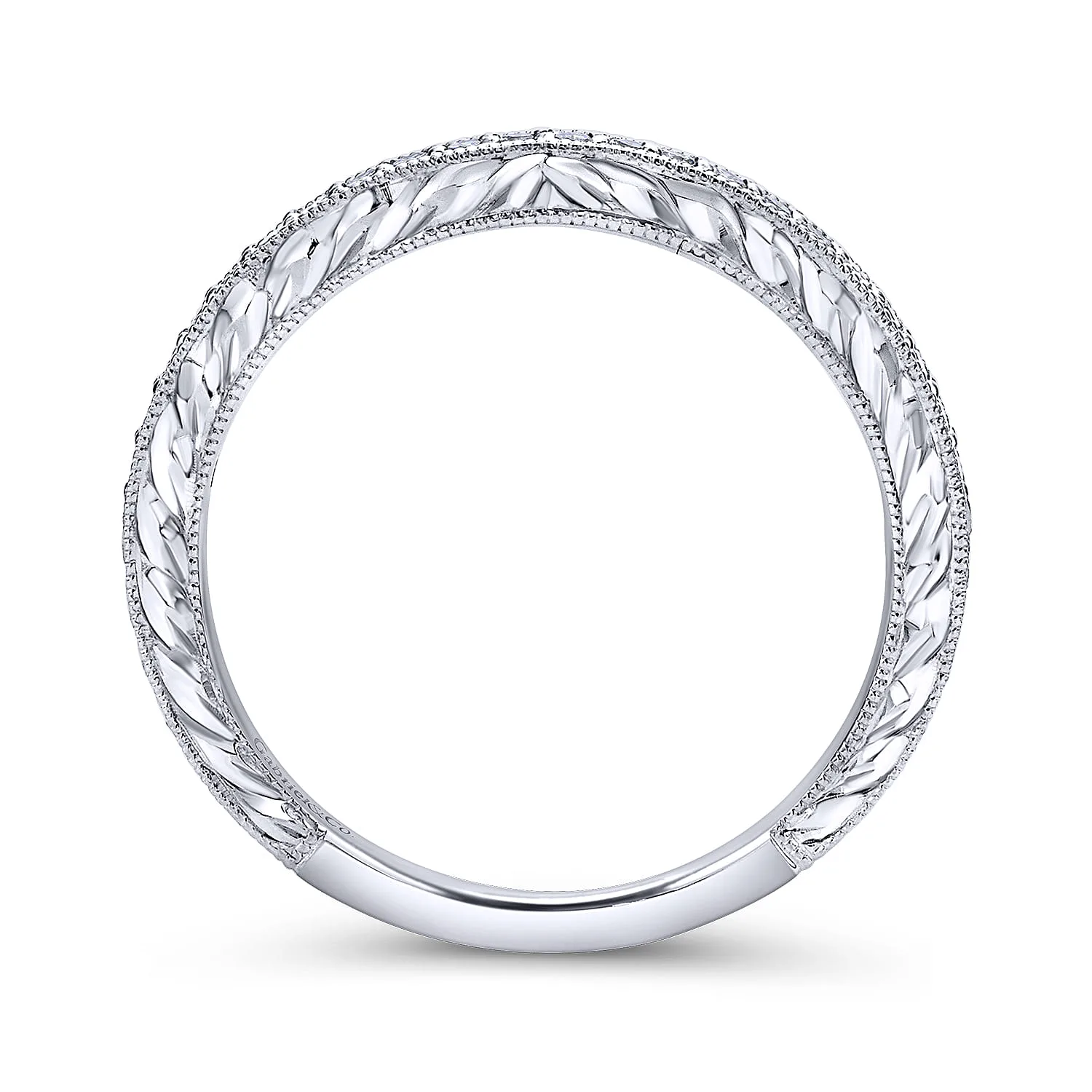 Matching Wedding Band in 14K White Gold, photograph 2