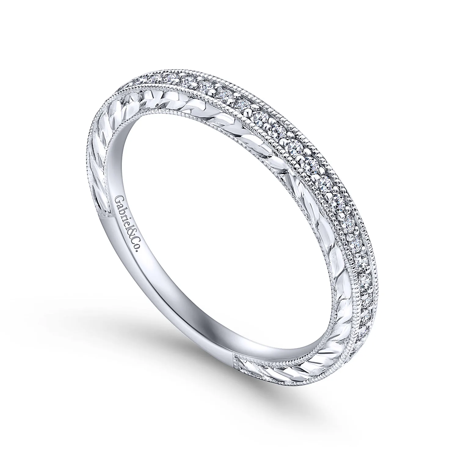 Matching Wedding Band in 14K White Gold, photograph 3