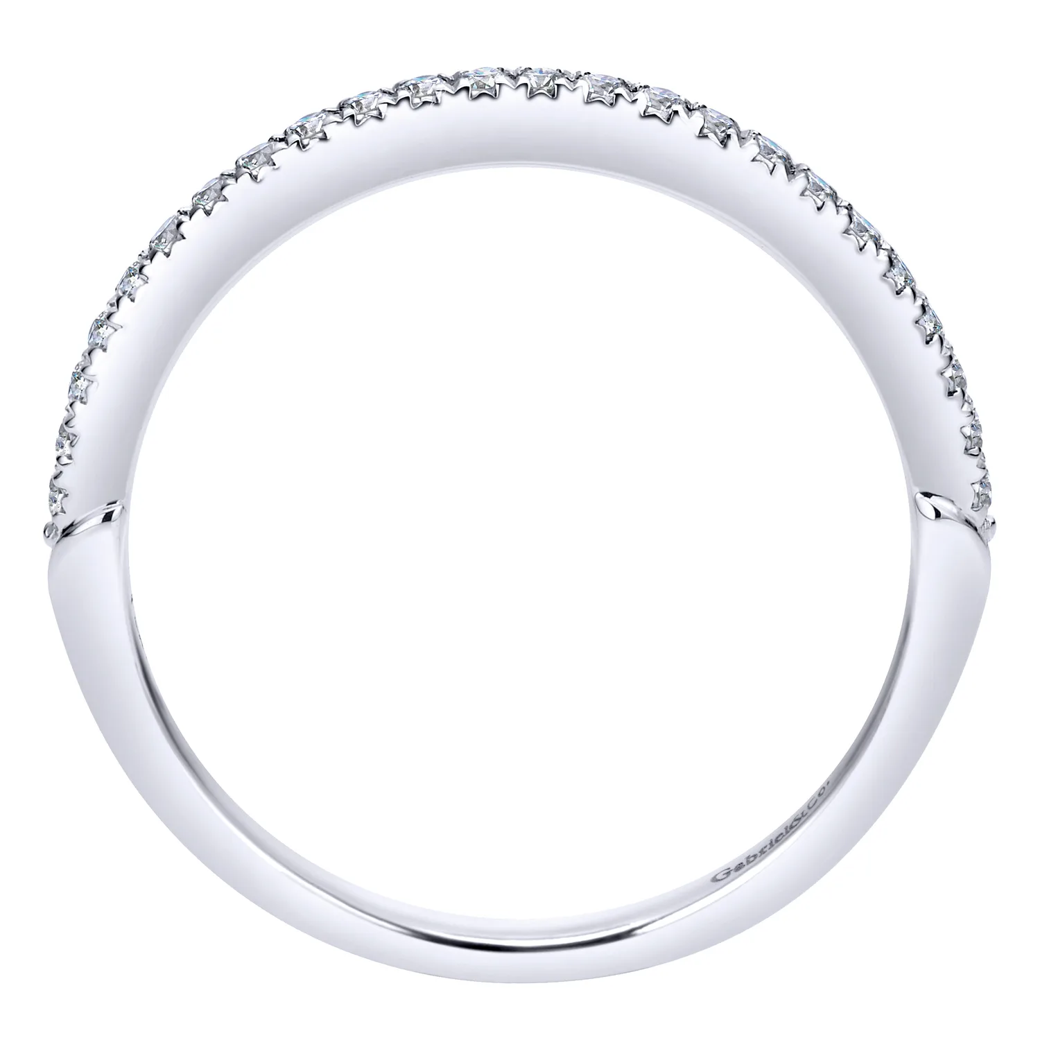 Diamond Matching Wedding Band in 14K White Gold, photograph 2
