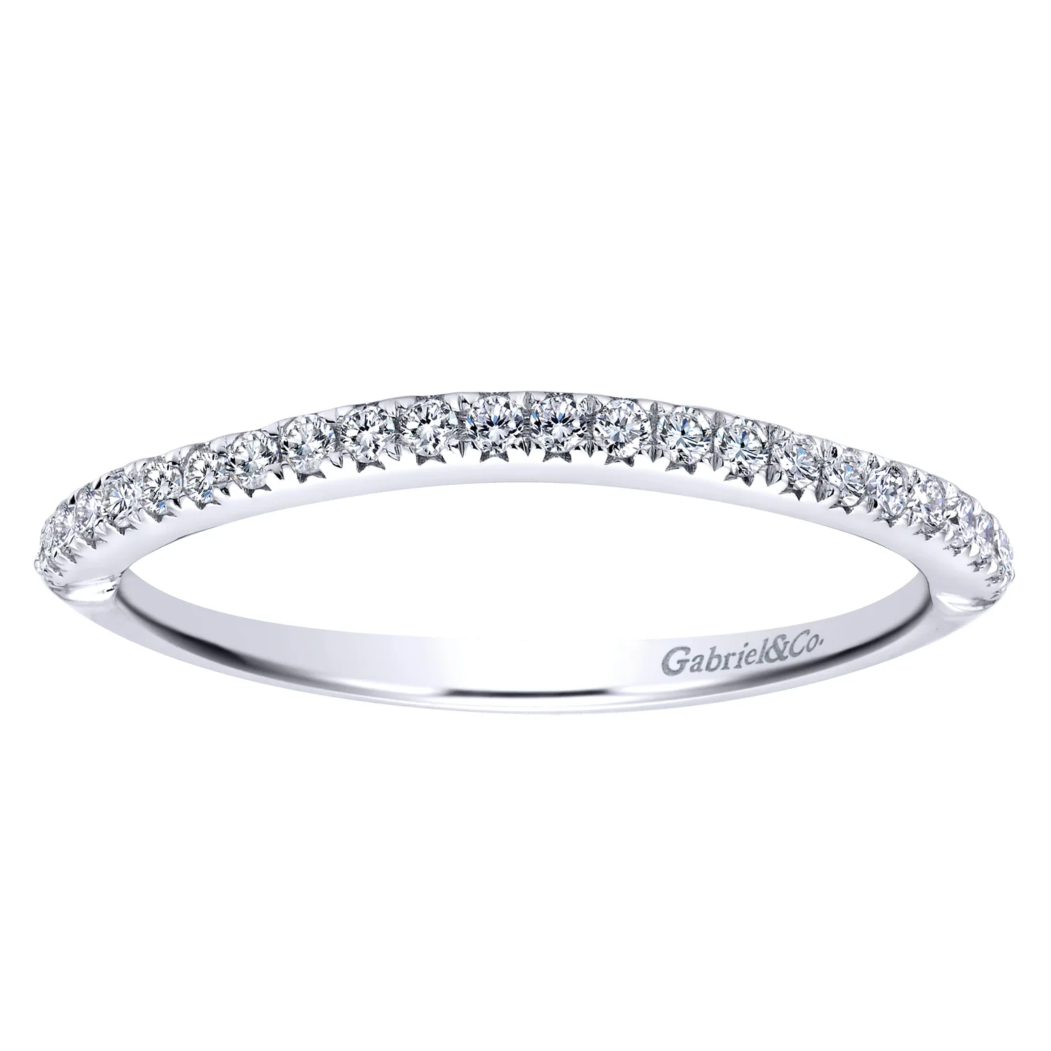 Diamond Matching Wedding Band in 14K White Gold, photograph 4