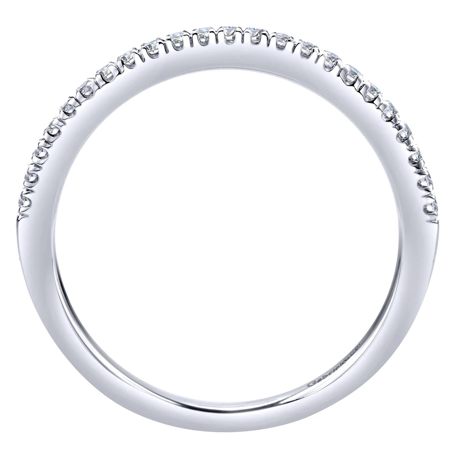 Diamond Matching Wedding Band in 14K White Gold, photograph 2