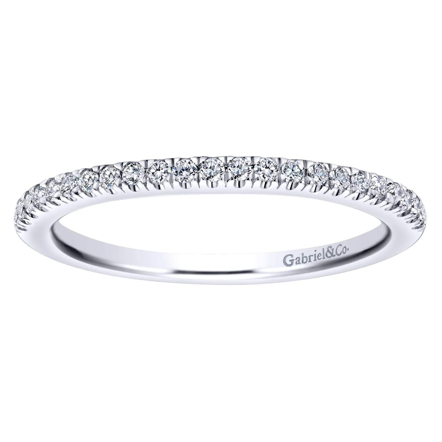 Diamond Matching Wedding Band in 14K White Gold, photograph 5