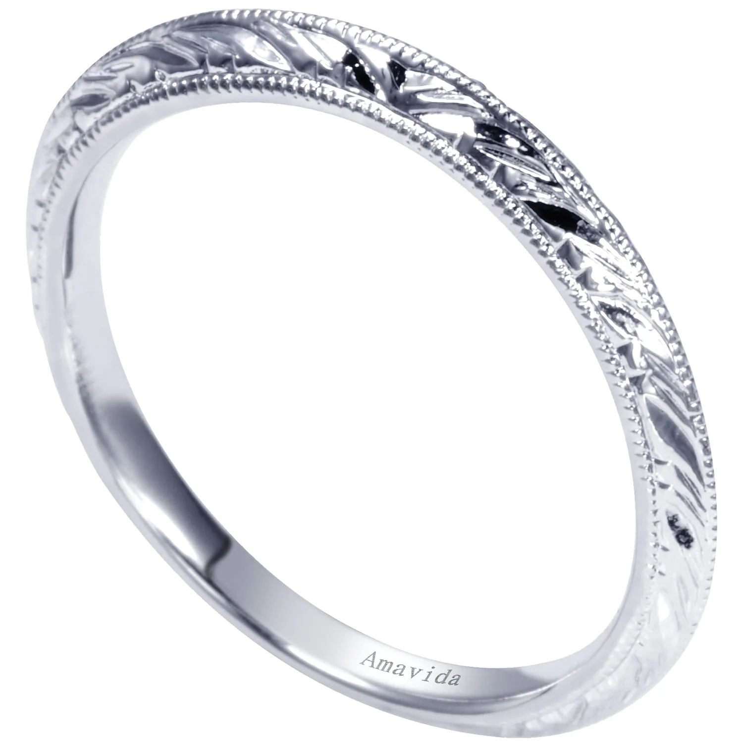 Matching Wedding Band in 18K White Gold, photograph 3