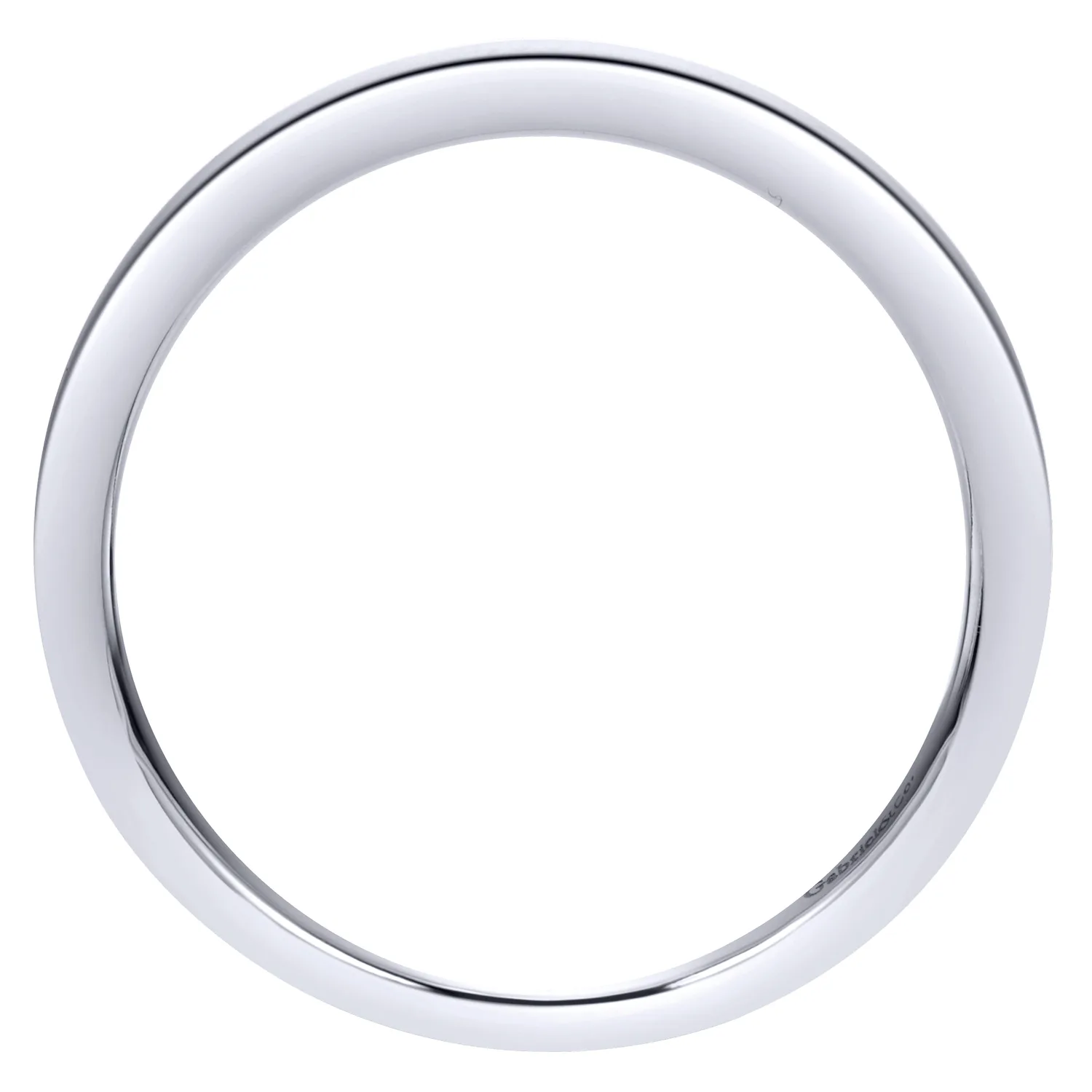 Knife Edge Matching Wedding Band in 14K White Gold, photograph 2
