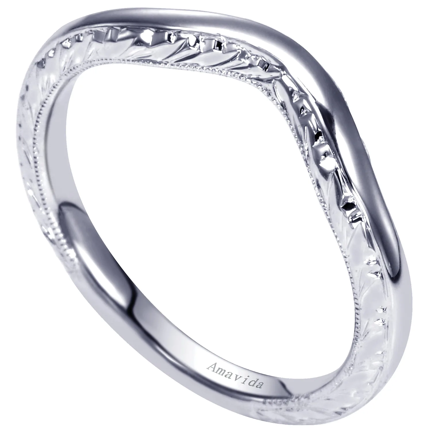 Matching Wedding Band in 18K White Gold, photograph 3