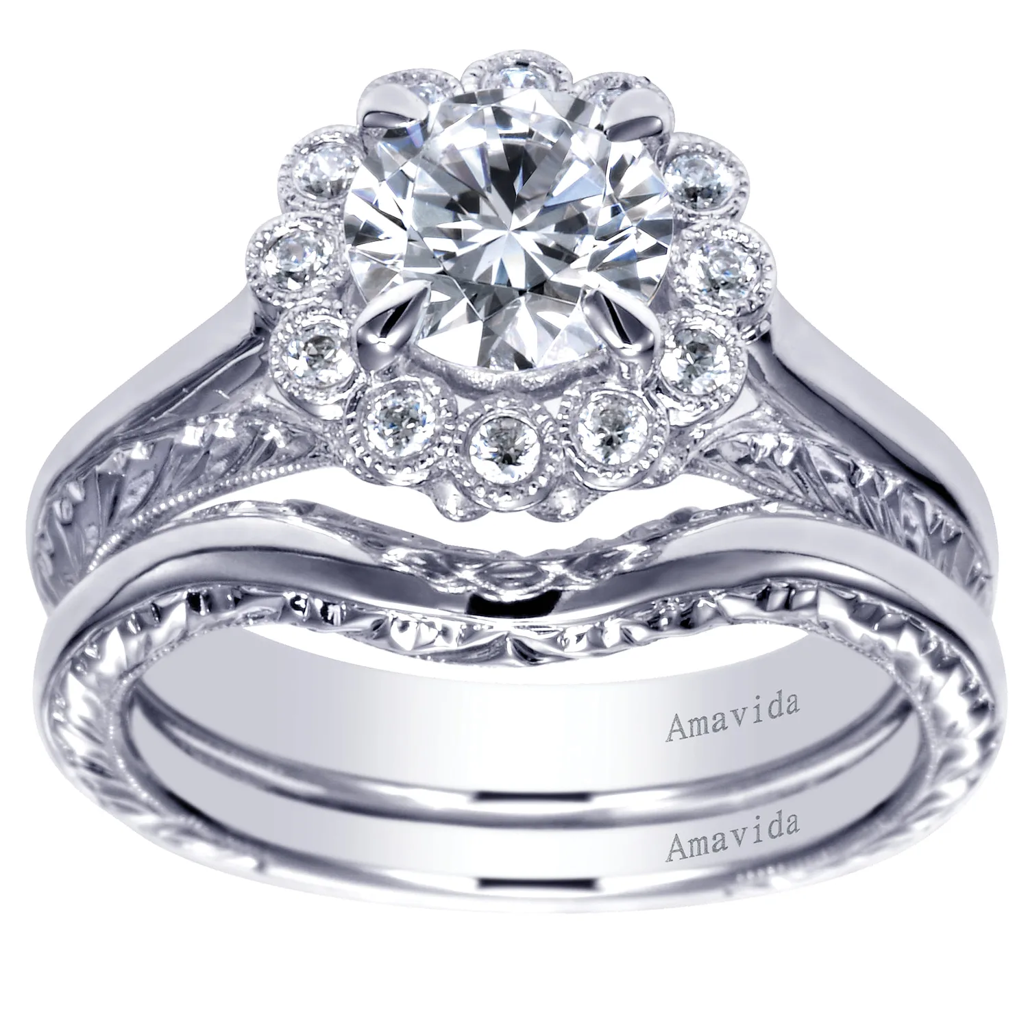 Matching Wedding Band in 18K White Gold, photograph 4