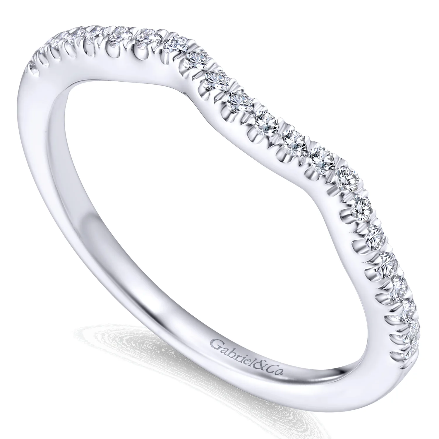 Matching Wedding Band in 14K White Gold, photograph 3
