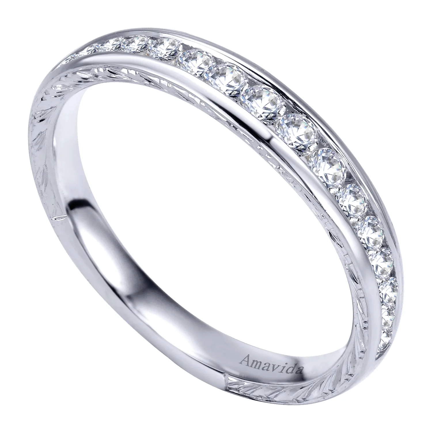 Matching Wedding Band in 18K White Gold, photograph 3