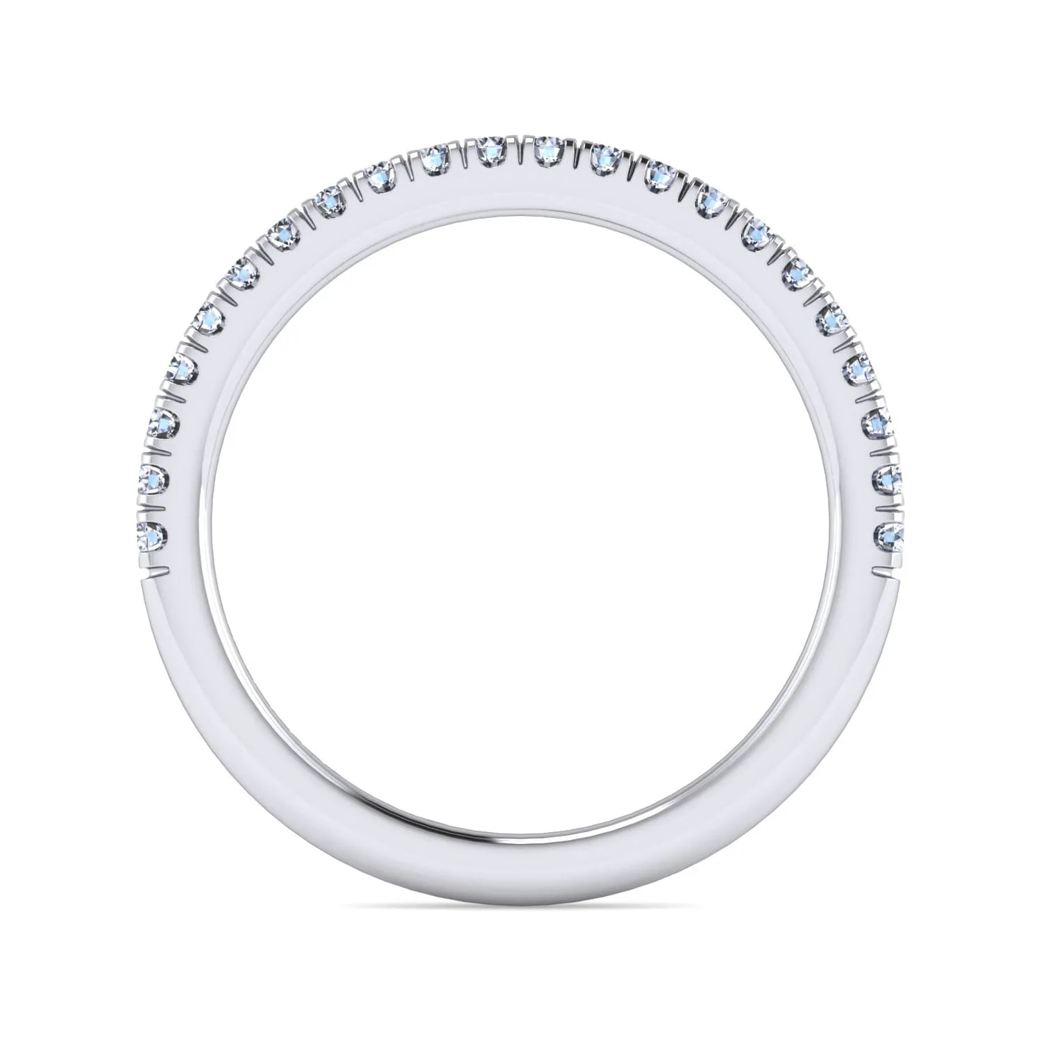 Diamond Matching Wedding Band in 14K White Gold, photograph 2