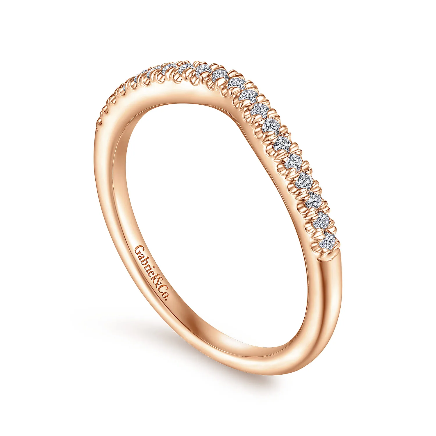 Matching Wedding Band in 14K Rose Gold, photograph 3