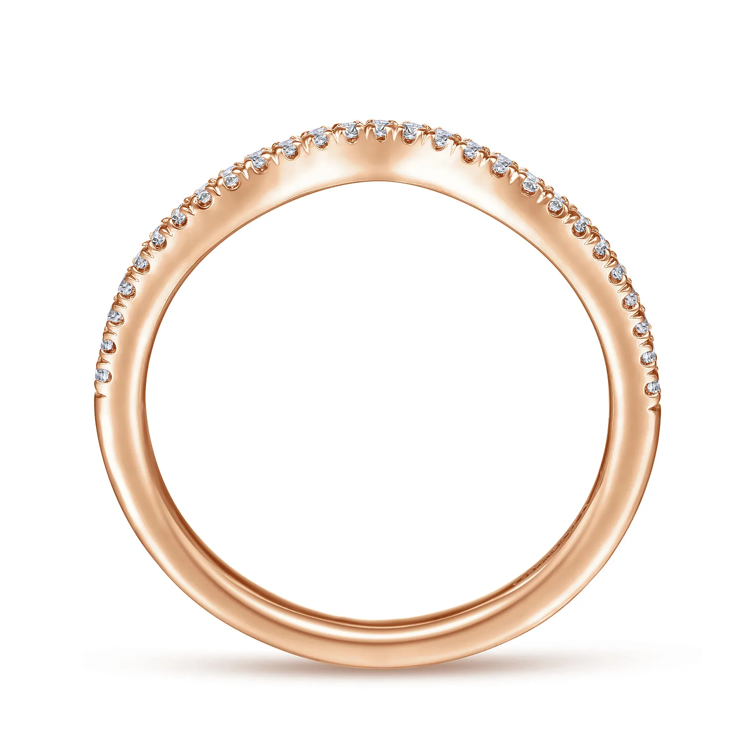 Matching Wedding Band in 14K Rose Gold, photograph 2