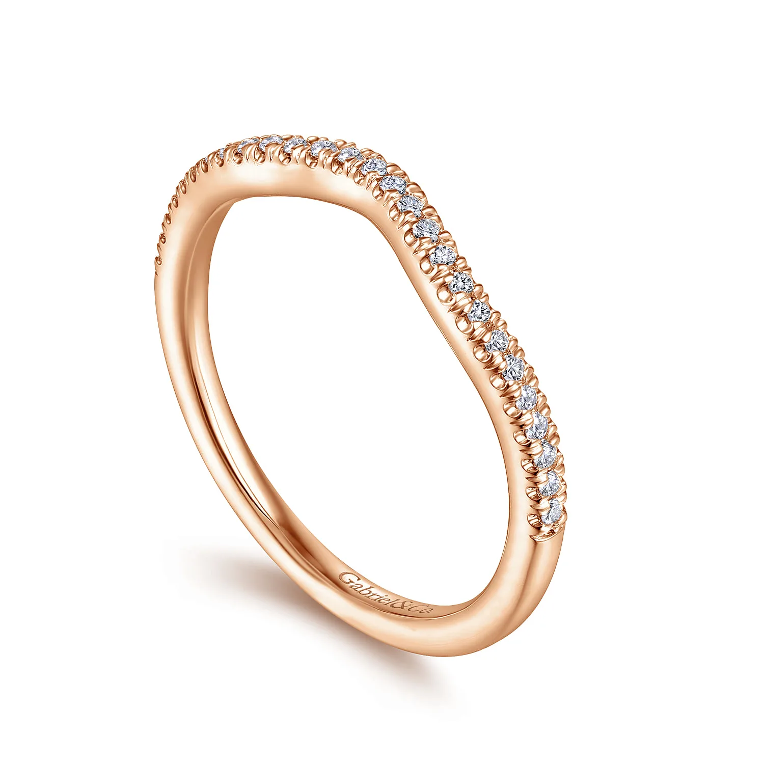 Matching Wedding Band in 14K Rose Gold, photograph 3