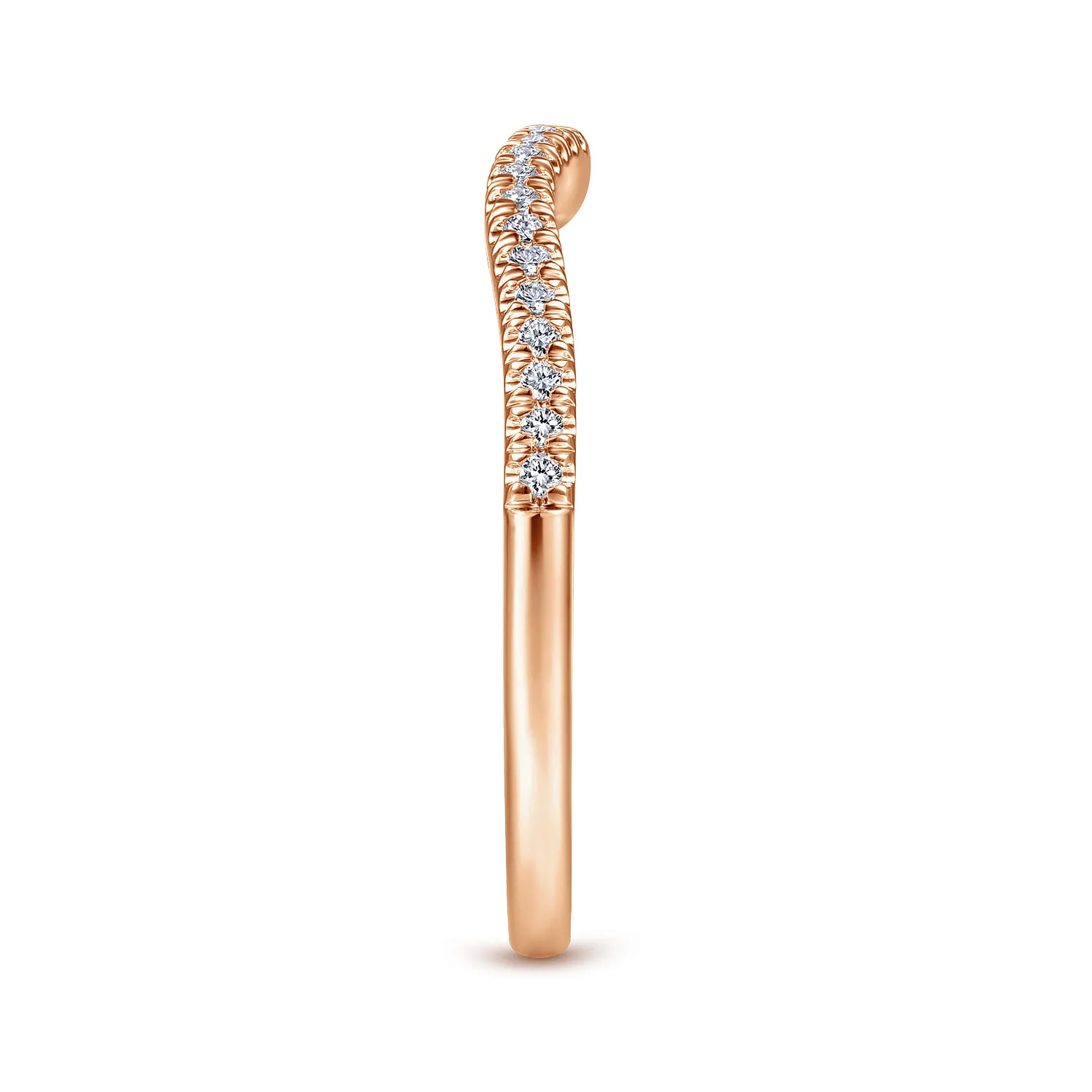 Matching Wedding Band in 14K Rose Gold, photograph 5