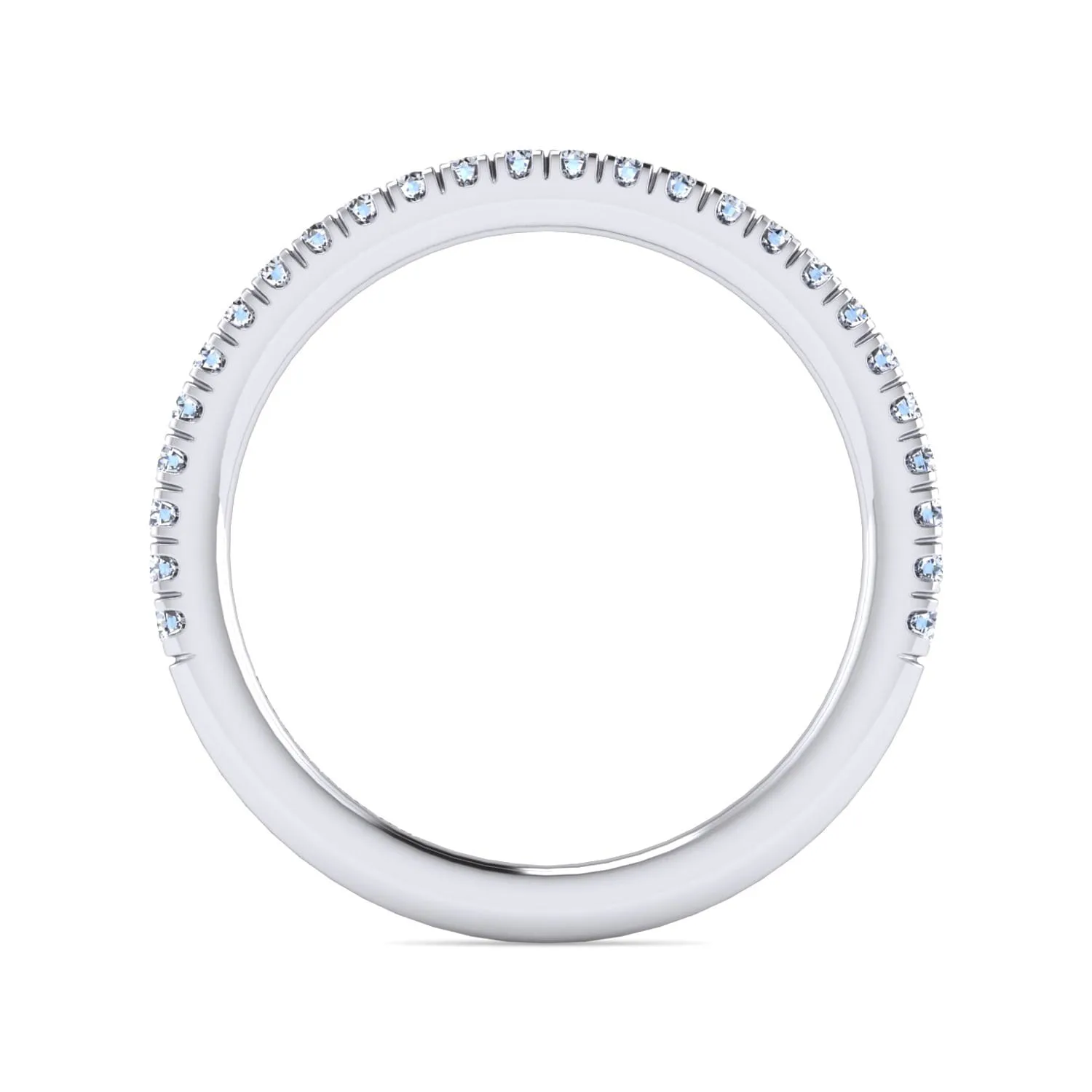 Diamond Matching Wedding Band in 14K White Gold, photograph 2