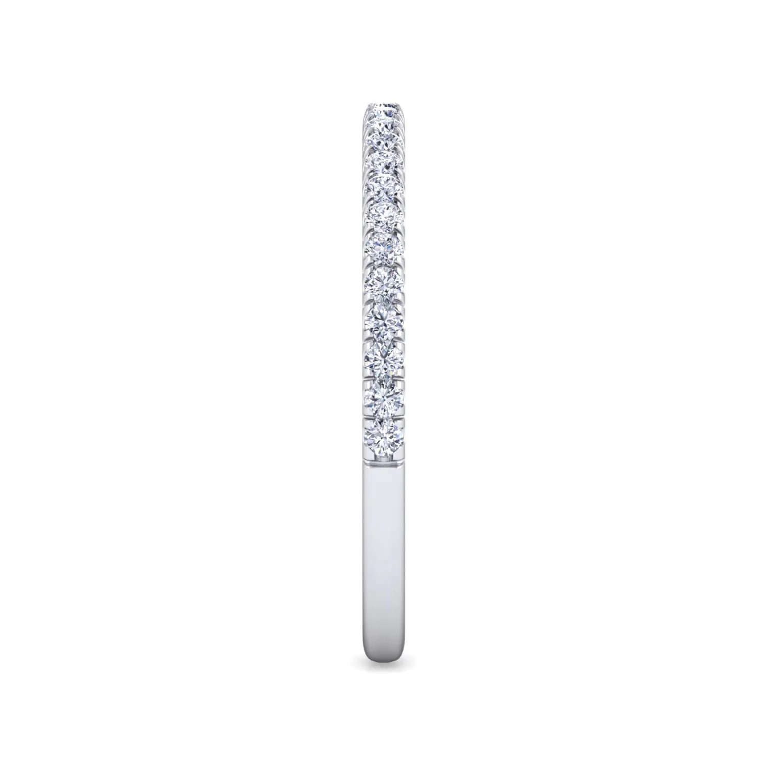 Diamond Matching Wedding Band in 14K White Gold, photograph 4