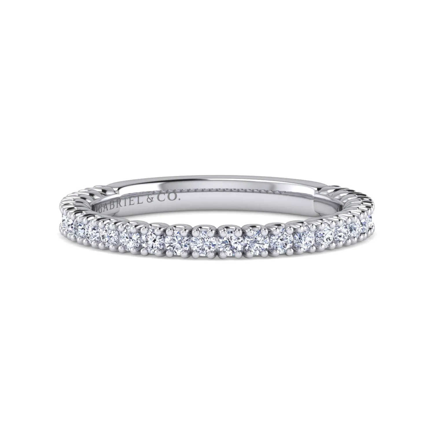 Diamond Matching Wedding Band in 14K White Gold
