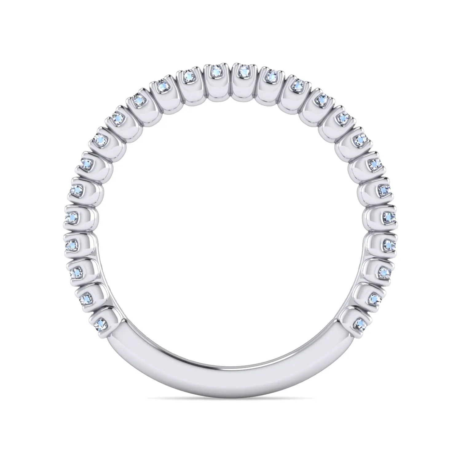 Diamond Matching Wedding Band in 14K White Gold, photograph 2