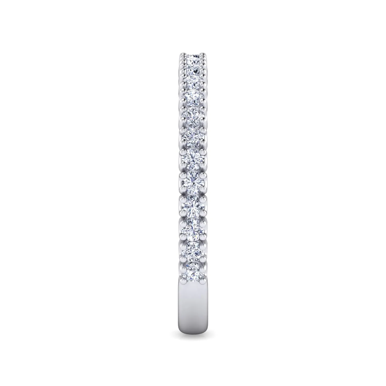 Diamond Matching Wedding Band in 14K White Gold, photograph 4