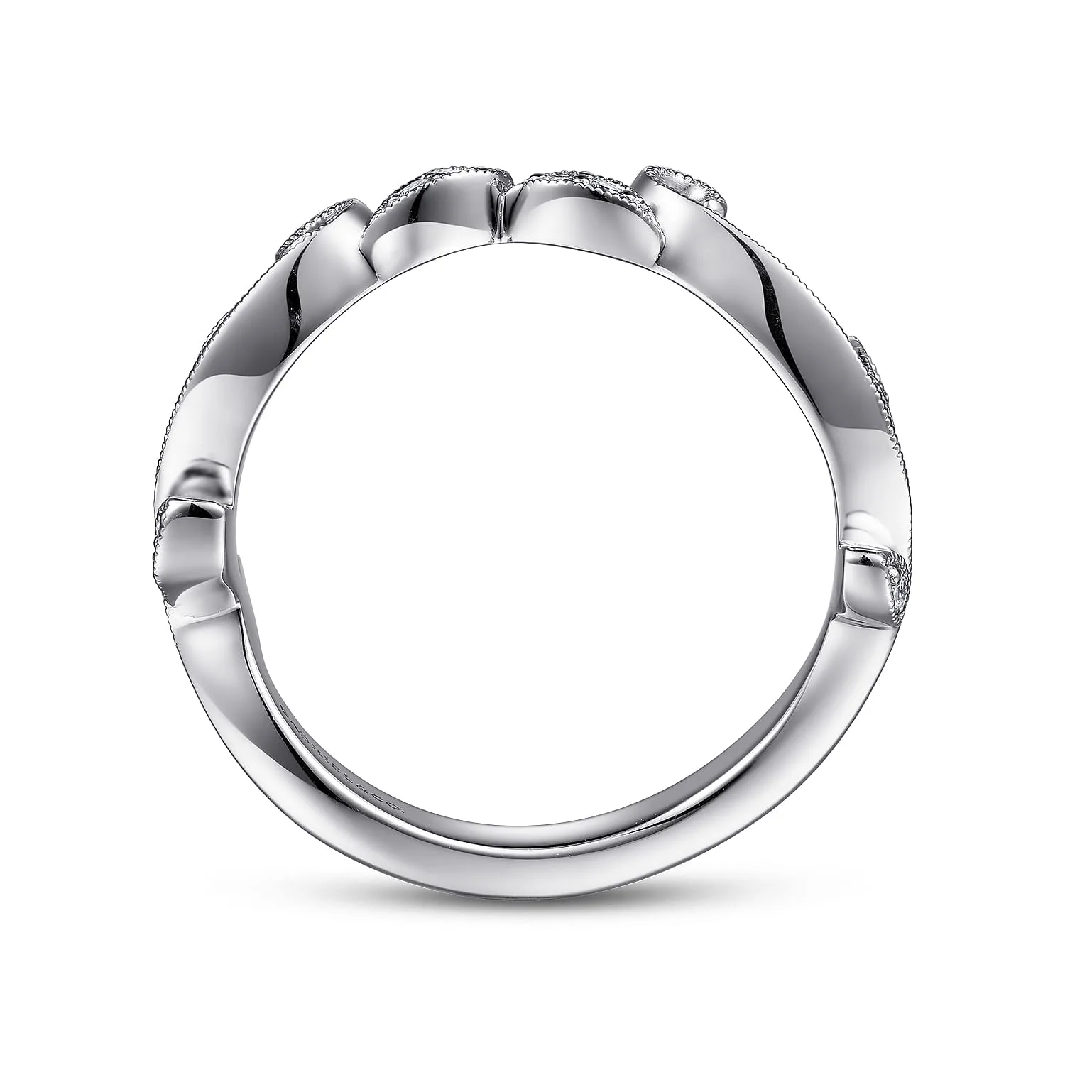 Matching Wedding Band in 14K White Gold, photograph 2