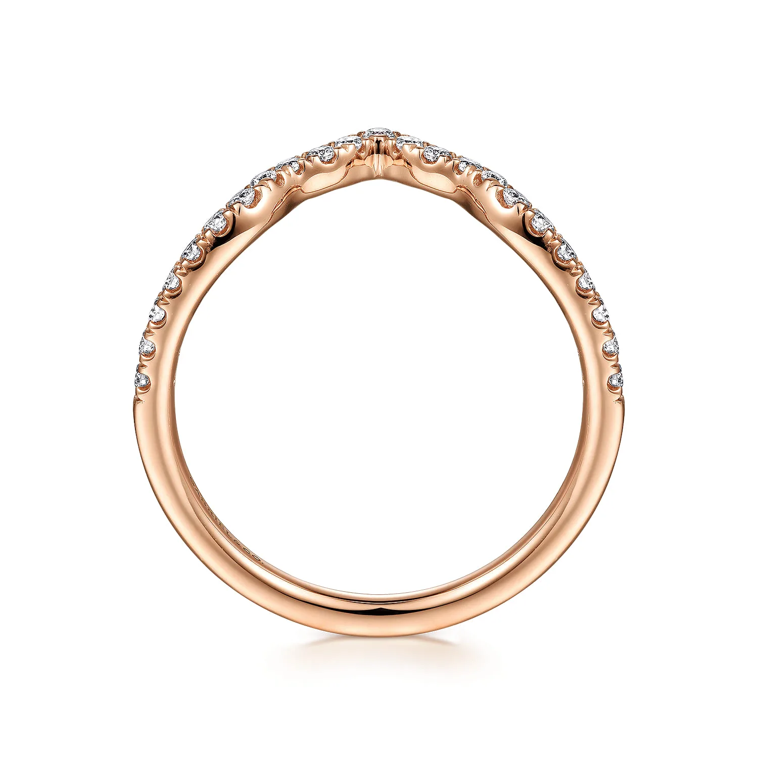 Matching Wedding Band in 14K Rose Gold, photograph 2
