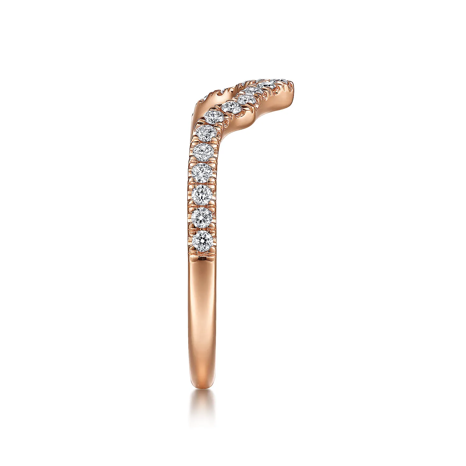 Matching Wedding Band in 14K Rose Gold, photograph 5