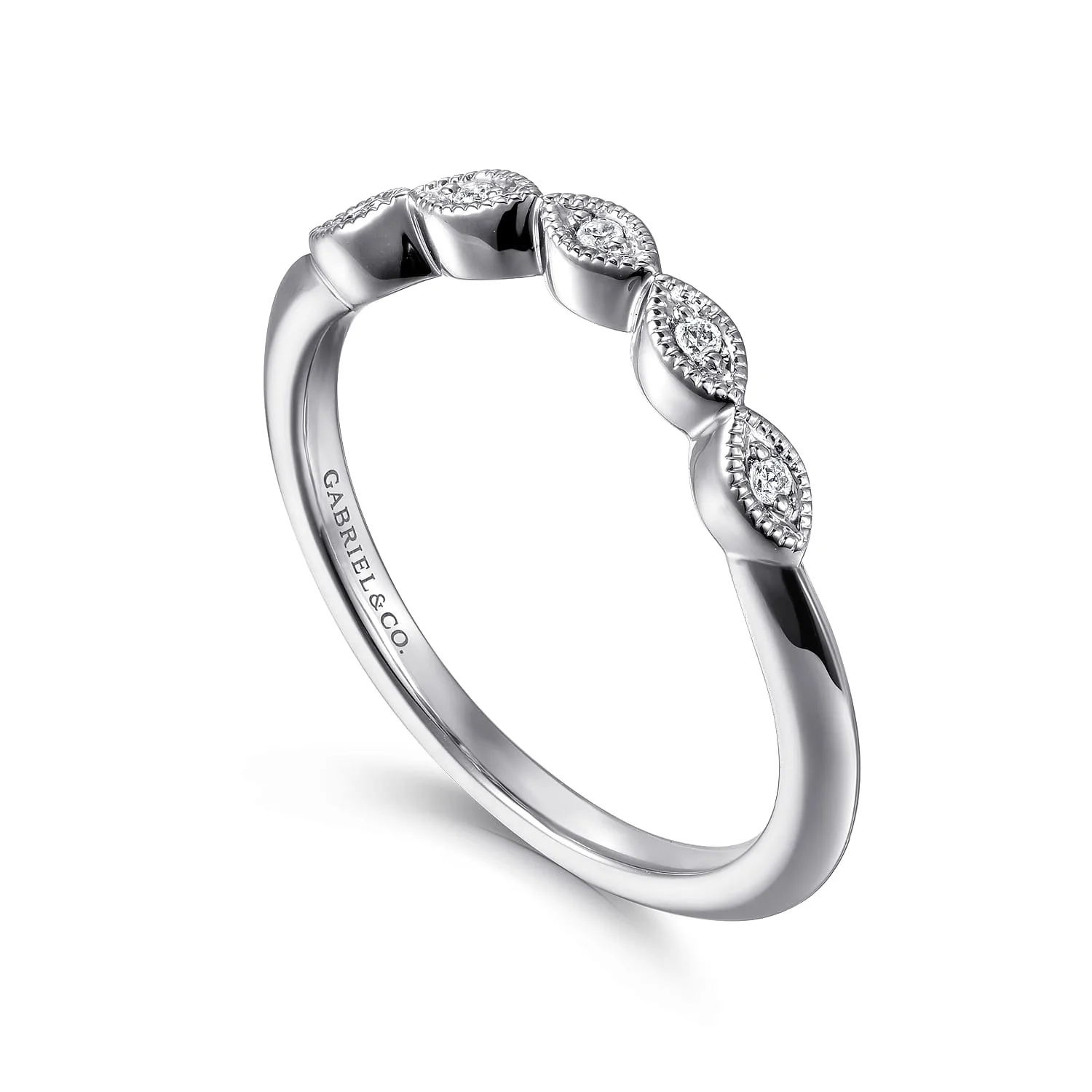Matching Wedding Band in 14K White Gold, photograph 3