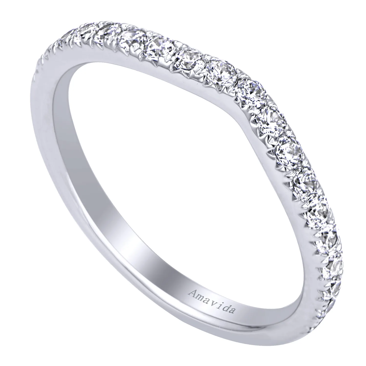Matching Wedding Band in 18K White Gold, photograph 3