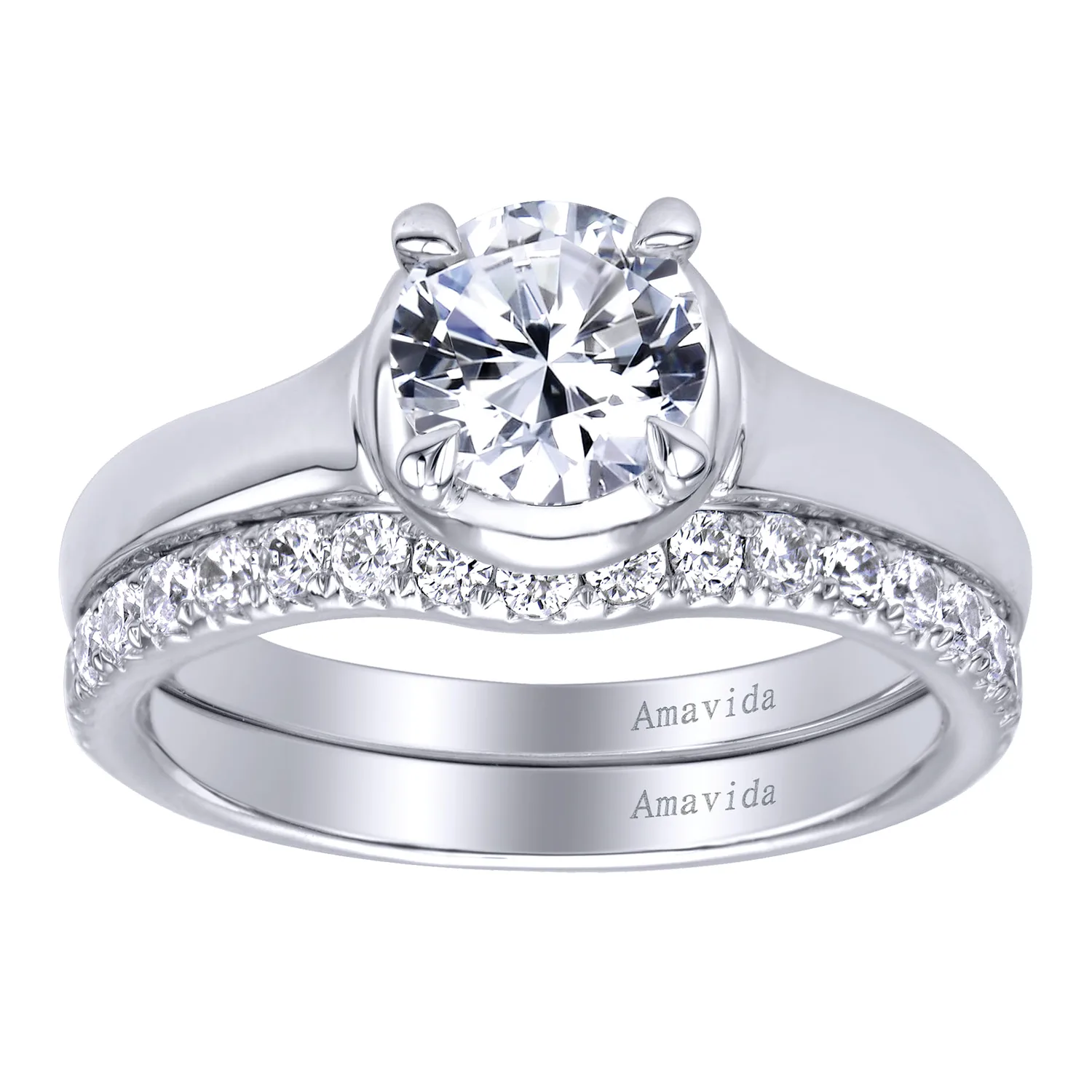 Matching Wedding Band in 18K White Gold, photograph 4