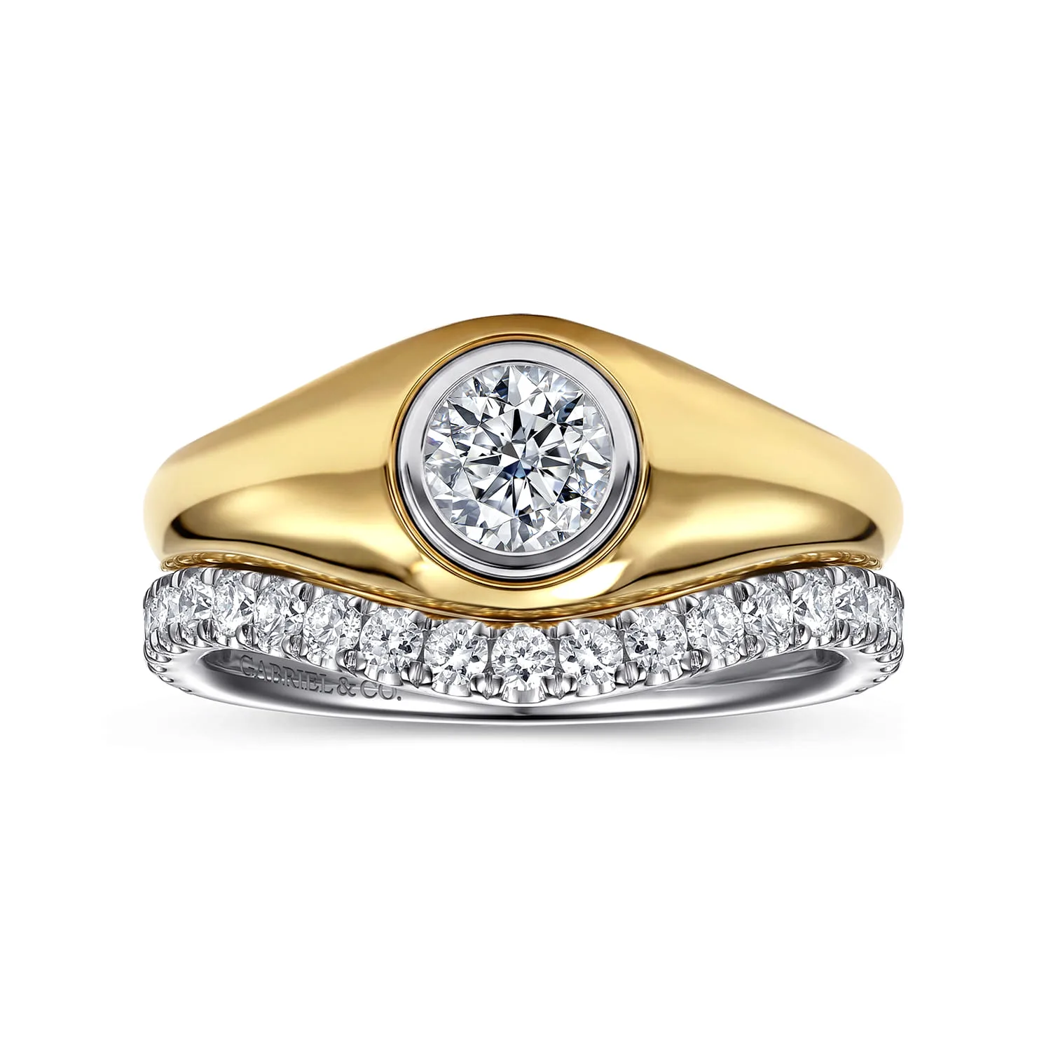 Diamond Matching Wedding Band in 14K White Gold, photograph 4