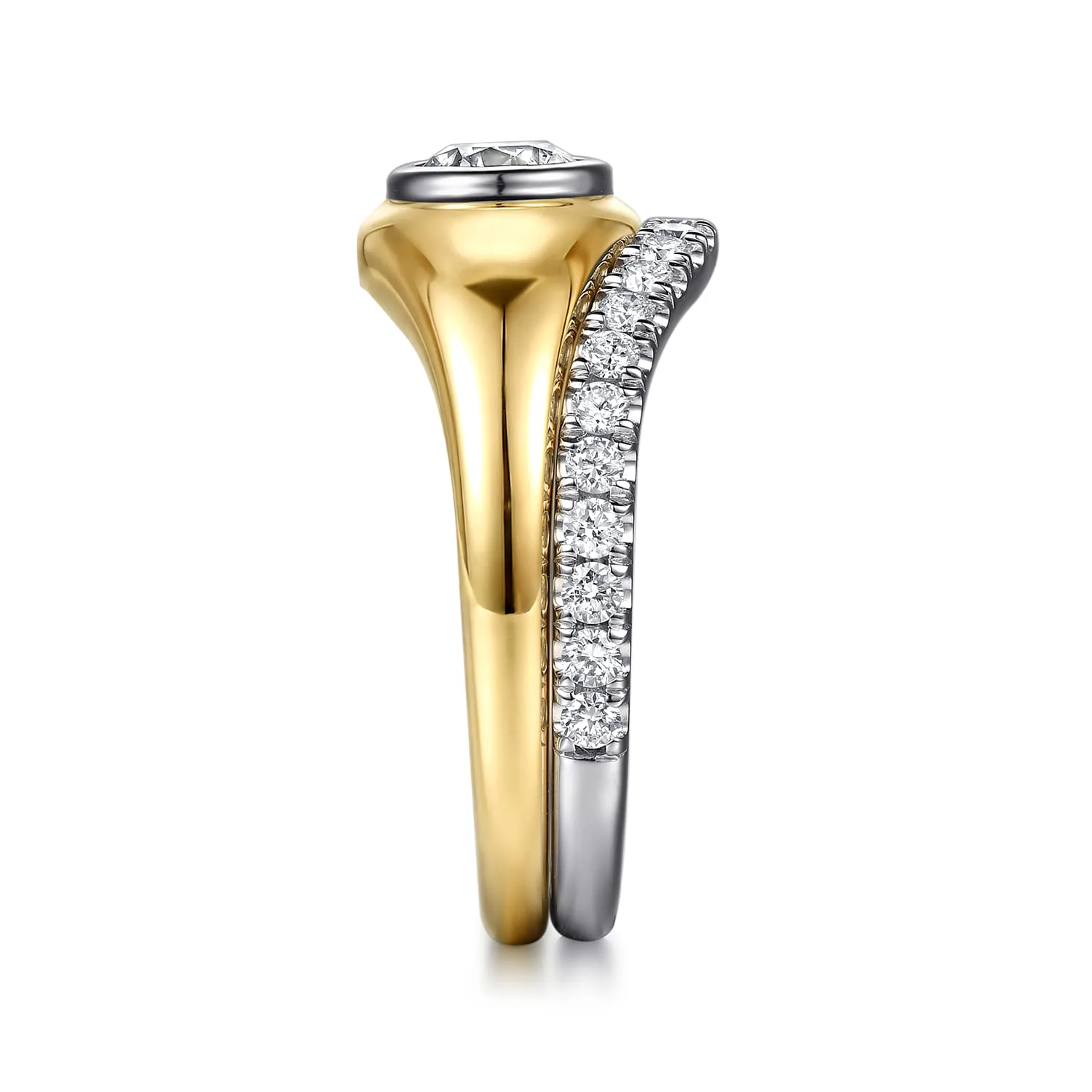 Diamond Matching Wedding Band in 14K White Gold, photograph 5
