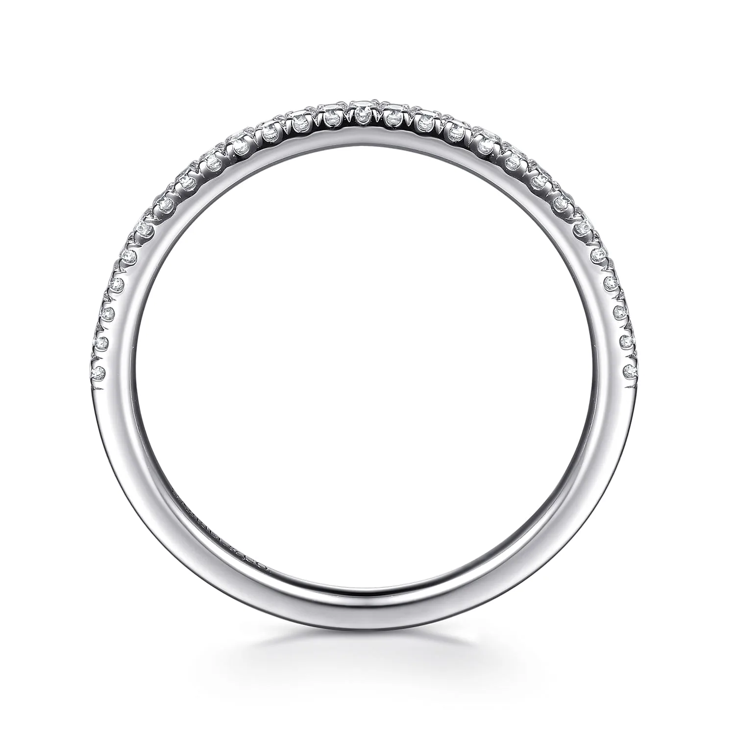 Diamond Matching Wedding Band in 14K White Gold, photograph 2