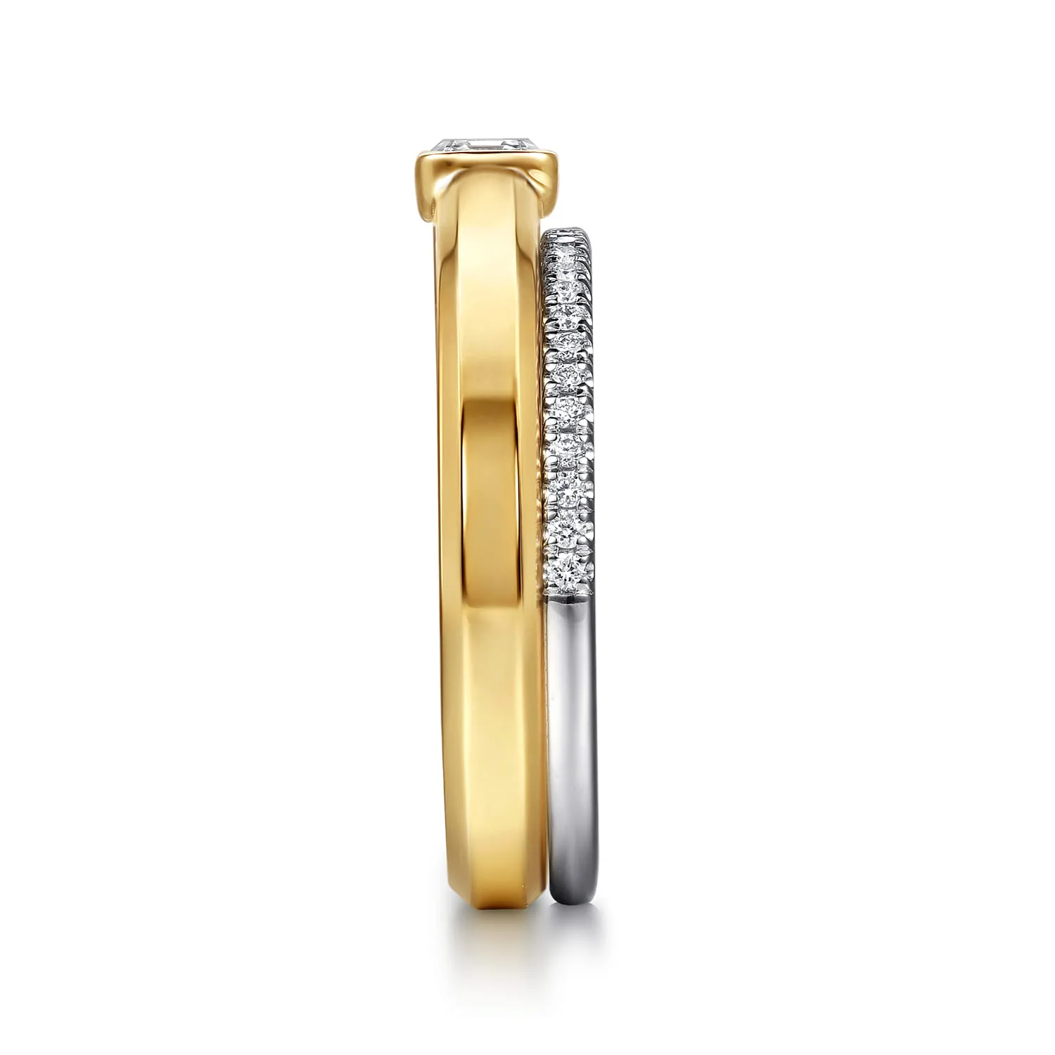 Diamond Matching Wedding Band in 14K White Gold, photograph 5