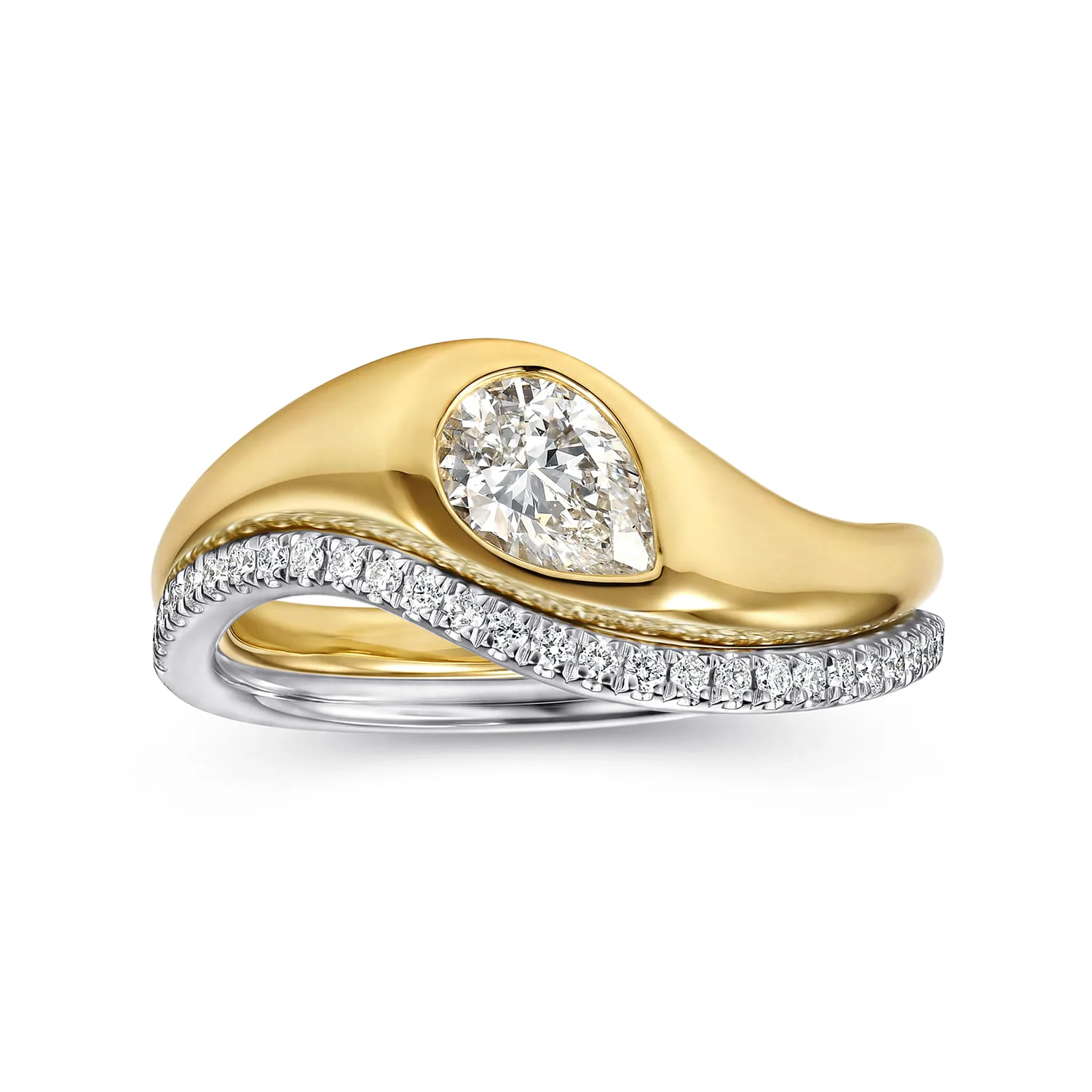 Diamond Matching Wedding Band in 14K White Gold, photograph 4