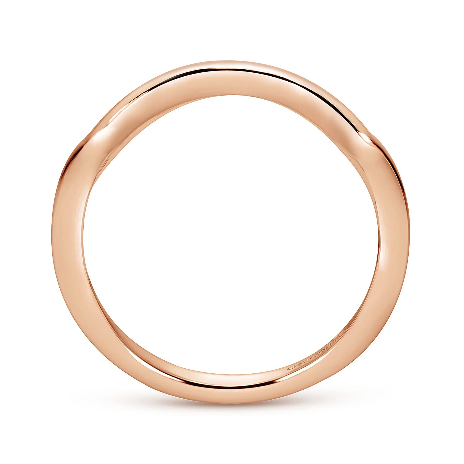 Matching Wedding Band in 14K Rose Gold, photograph 2