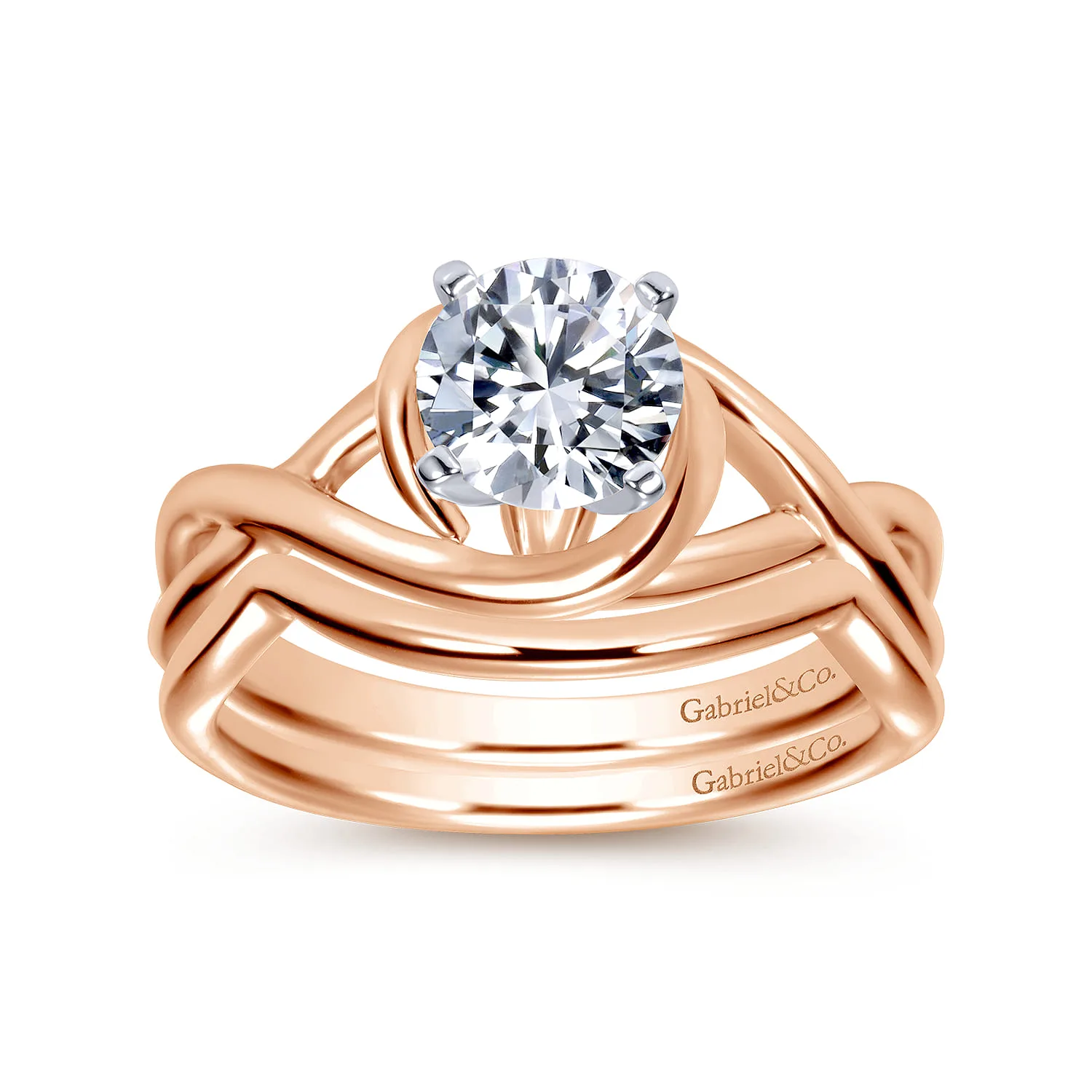 Matching Wedding Band in 14K Rose Gold, photograph 4