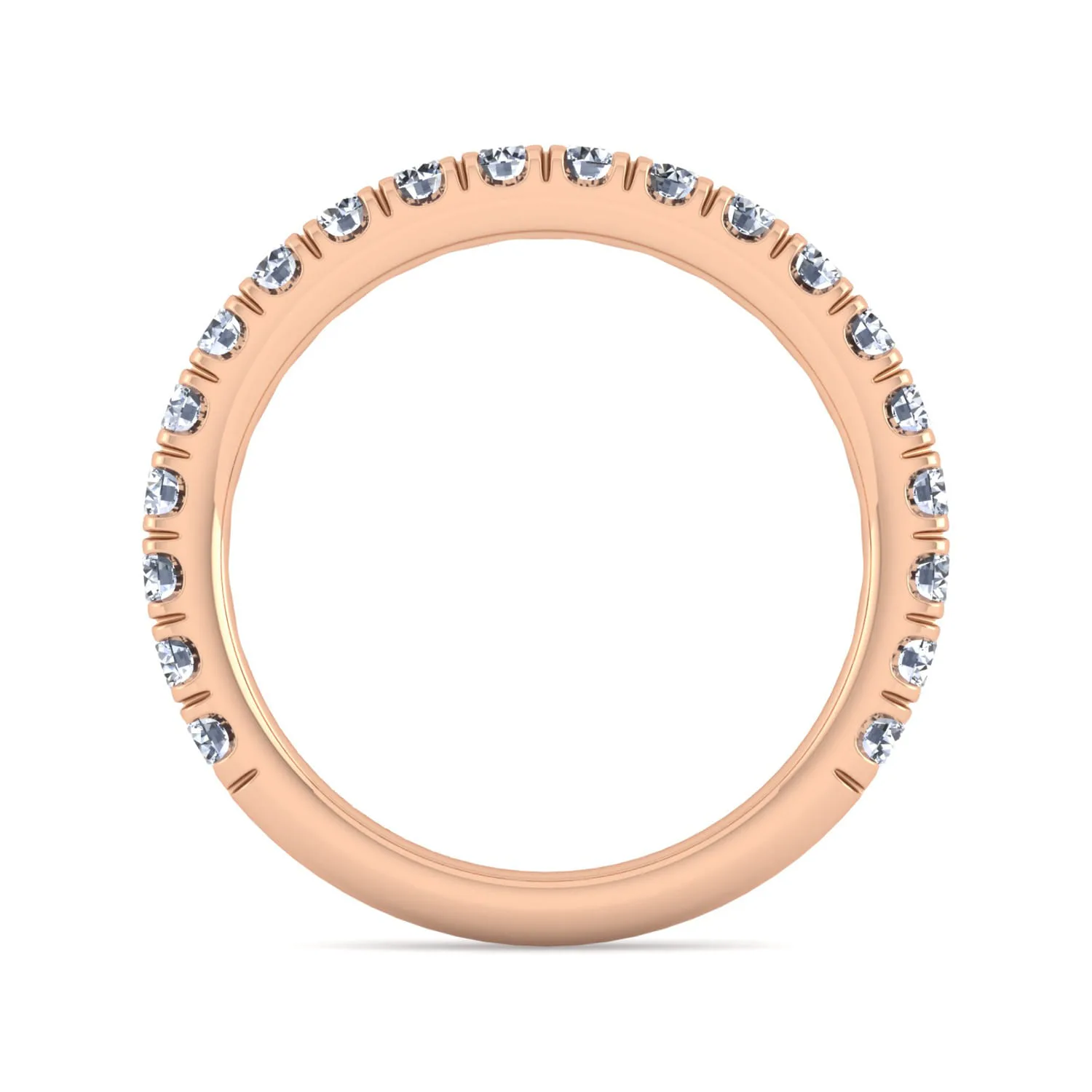 Diamond Matching Wedding Band in 14K Rose Gold, photograph 2