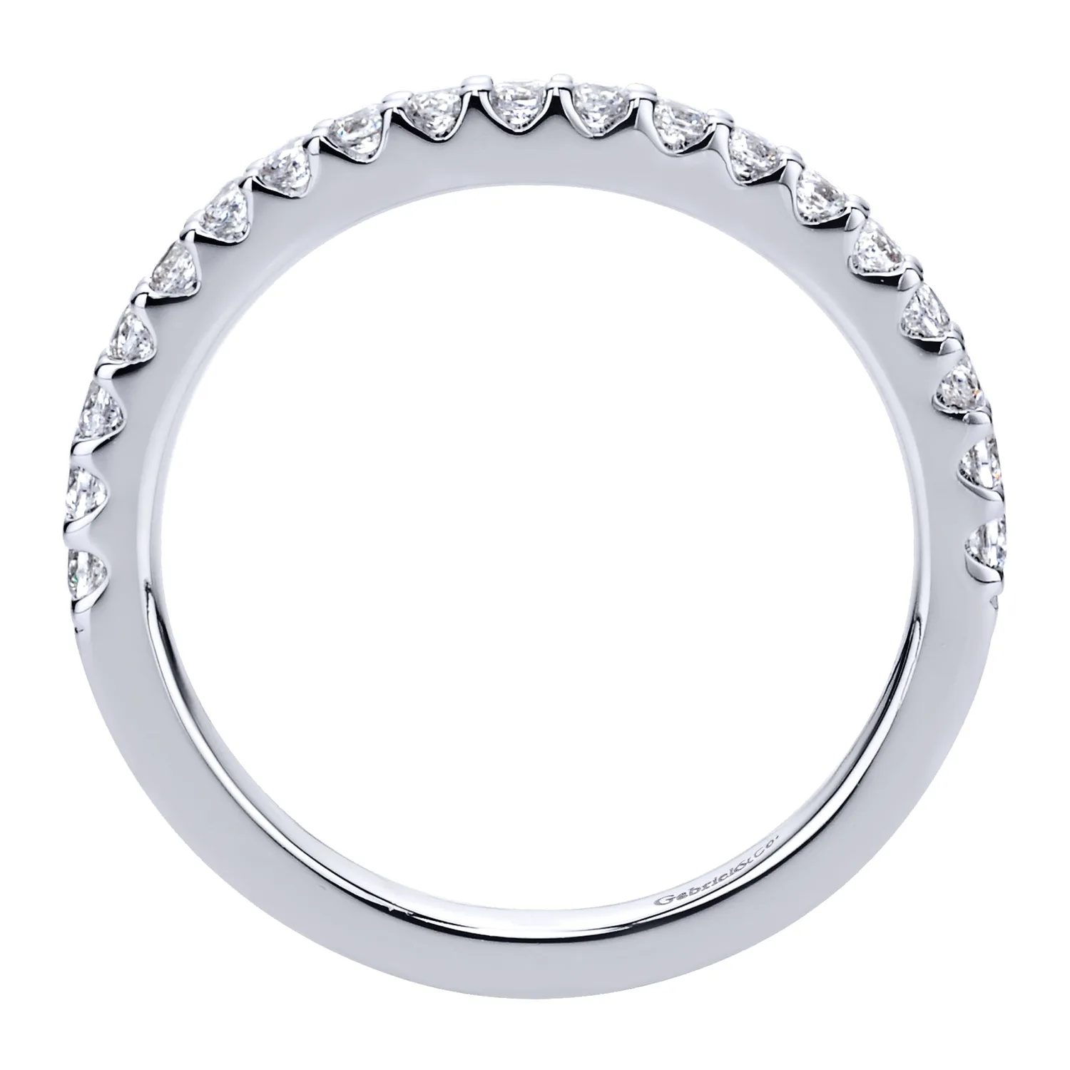 Diamond Matching Wedding Band in 14K White Gold, photograph 2