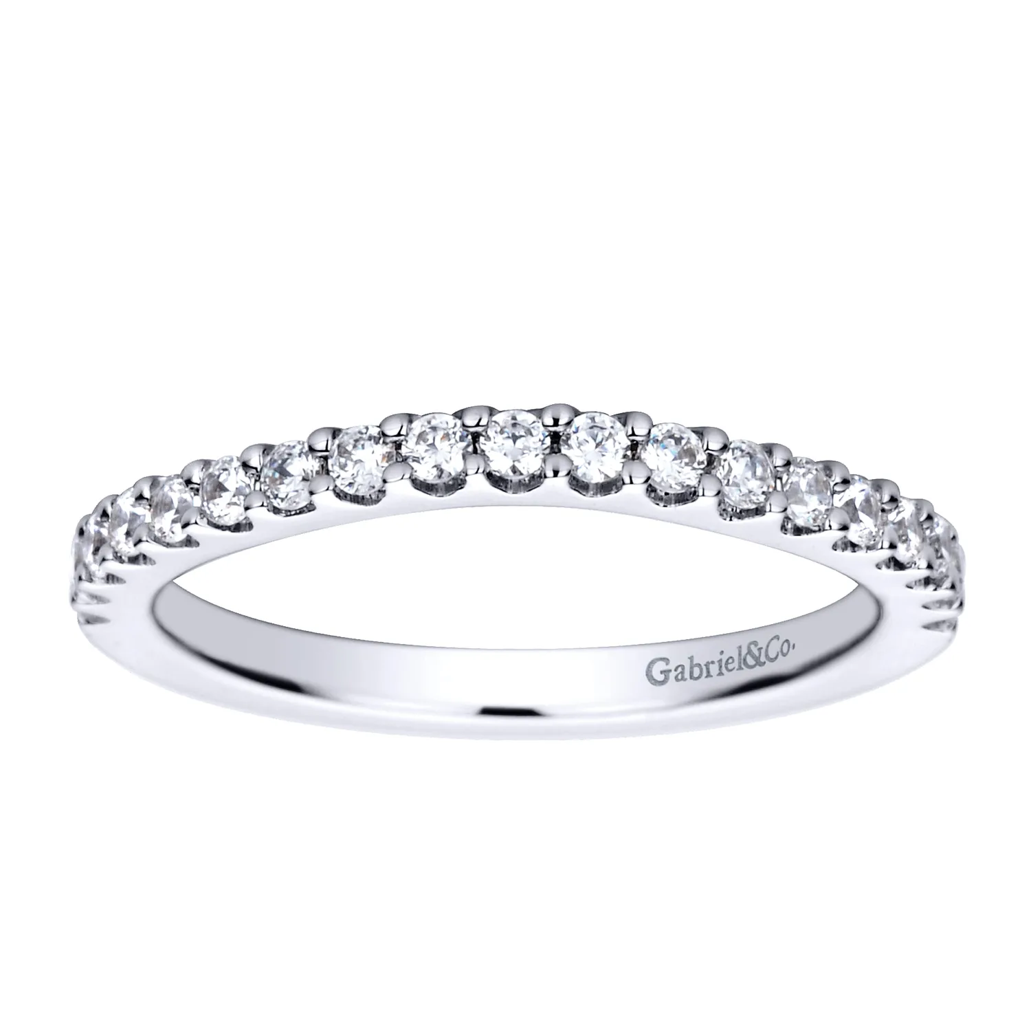 Diamond Matching Wedding Band in 14K White Gold, photograph 5