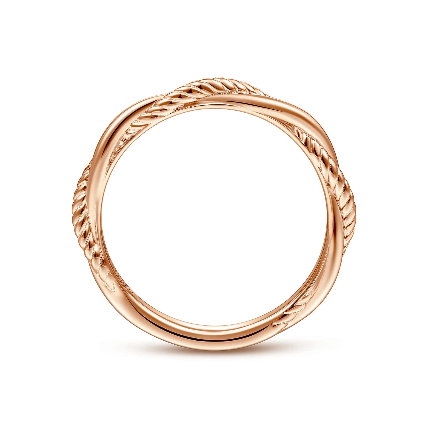 Matching Wedding Band in 14K Rose Gold, photograph 2