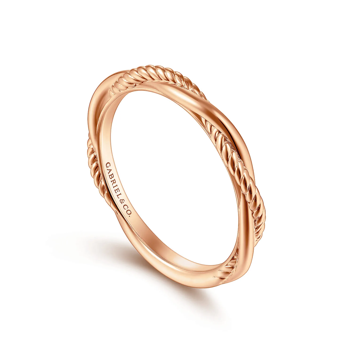 Matching Wedding Band in 14K Rose Gold, photograph 3