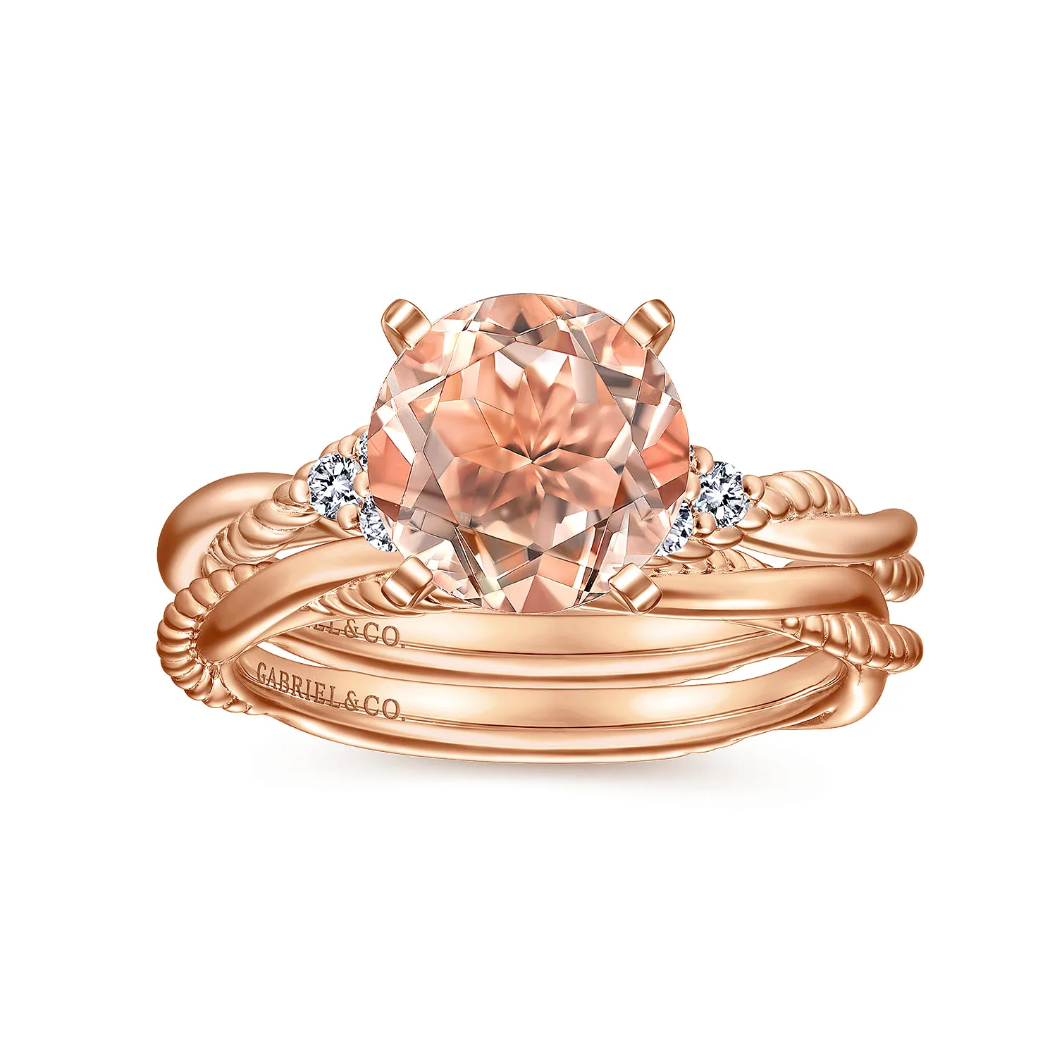 Matching Wedding Band in 14K Rose Gold, photograph 4