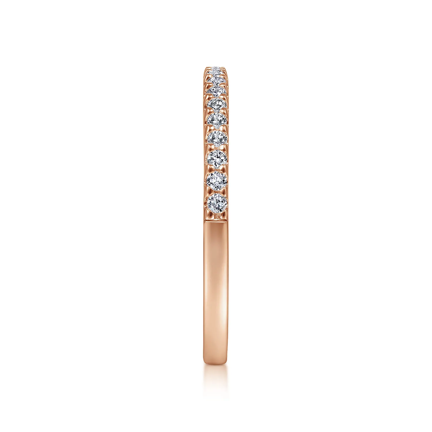 Matching Diamond Wedding Band in 14K Rose Gold, photograph 5