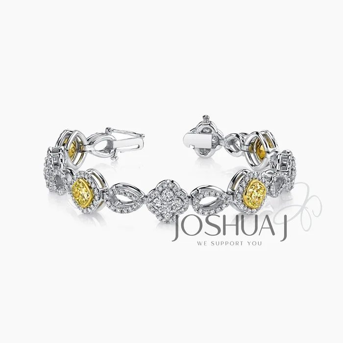 Fancy Yellow Cushion Diamond Bracelet