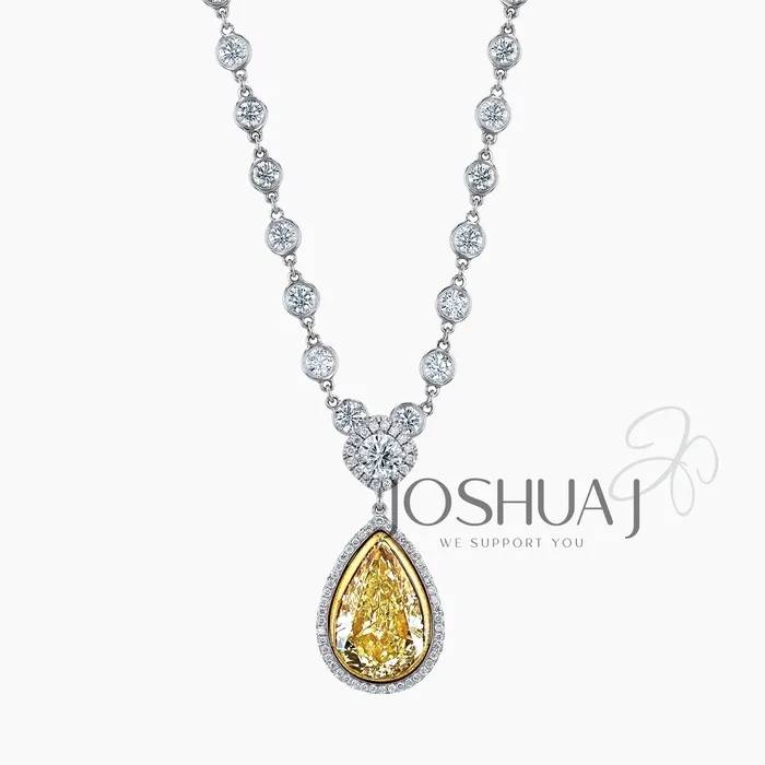 Fancy Light Pear Diamond Necklace