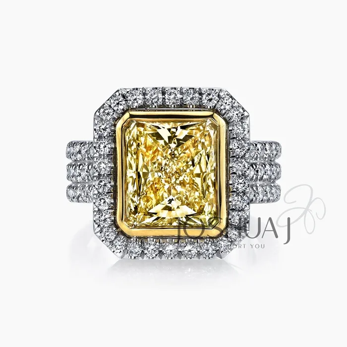 Radiant Diamond Halo Ring