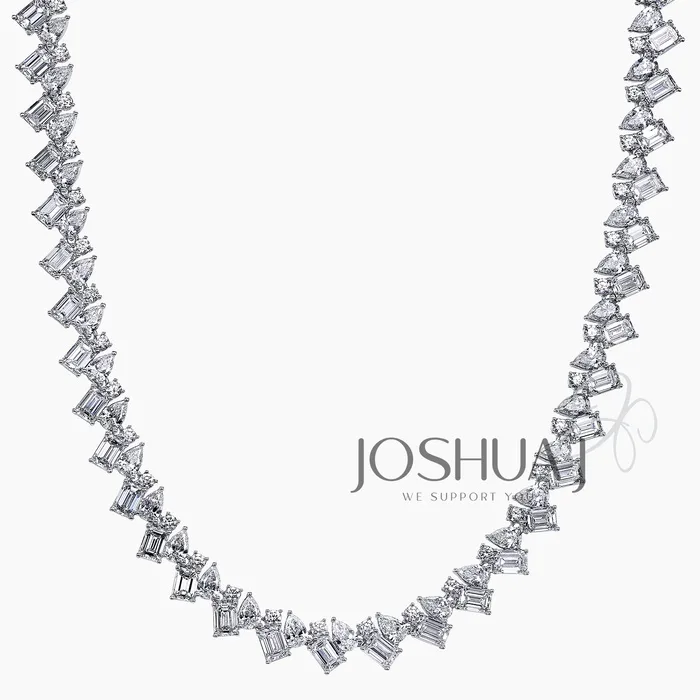 Emerald-Cut Diamond Necklace