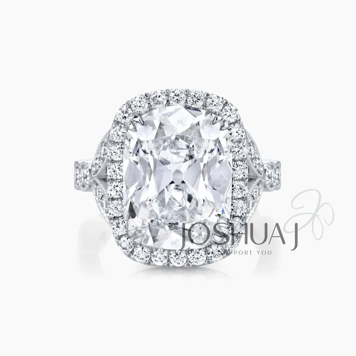 Cushion Diamond Halo Ring