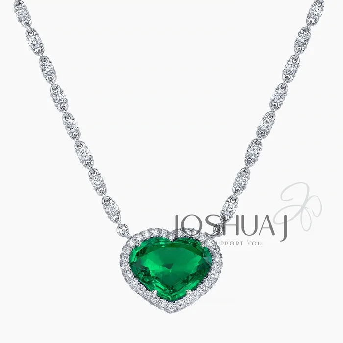 Emerald Halo Necklace