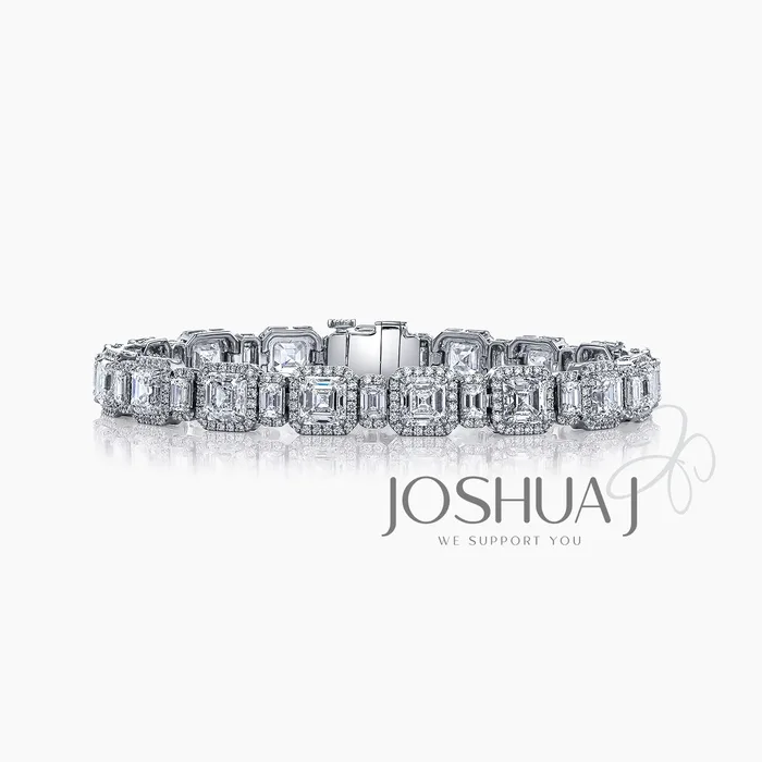 Asscher Diamond Bracelet