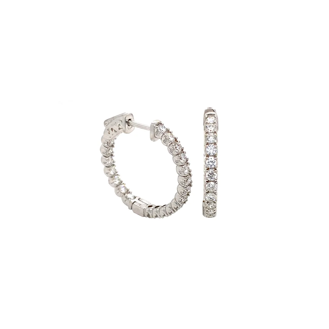18K White Gold Diamond Earrings